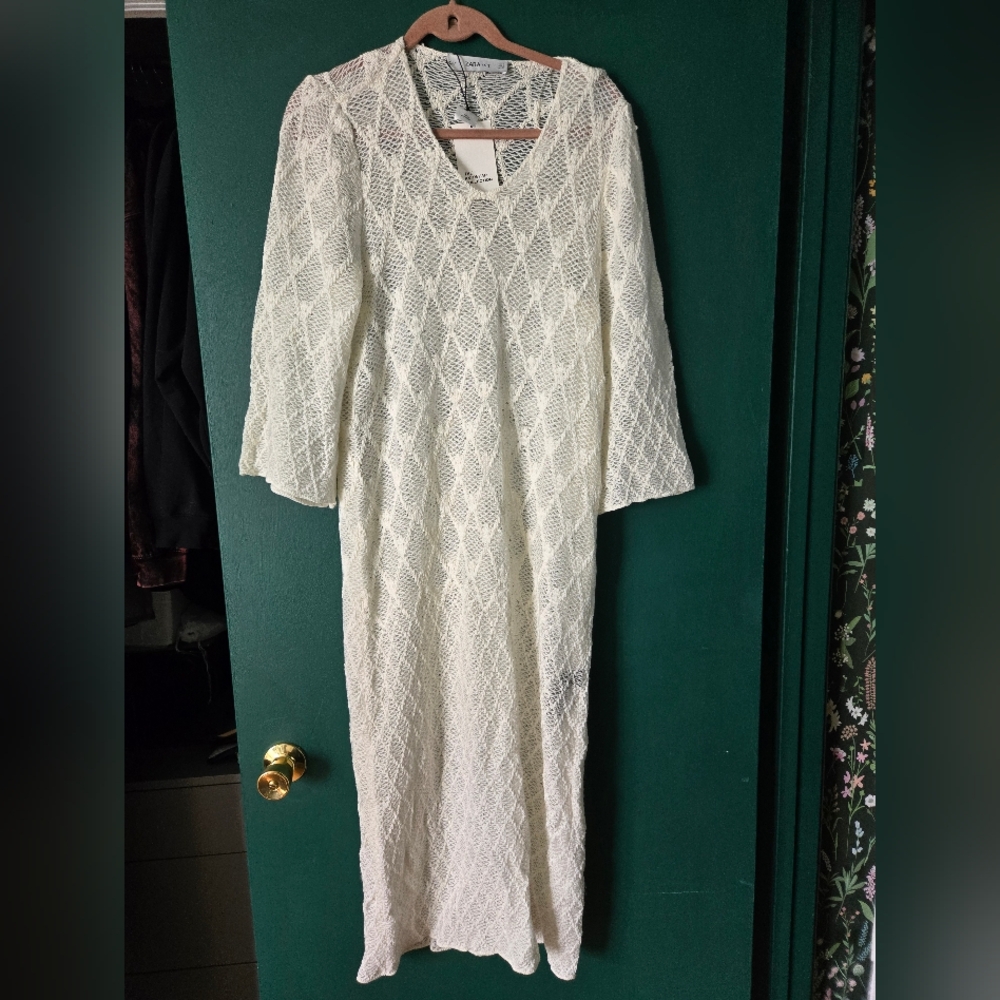 Zara White Knit Dress
